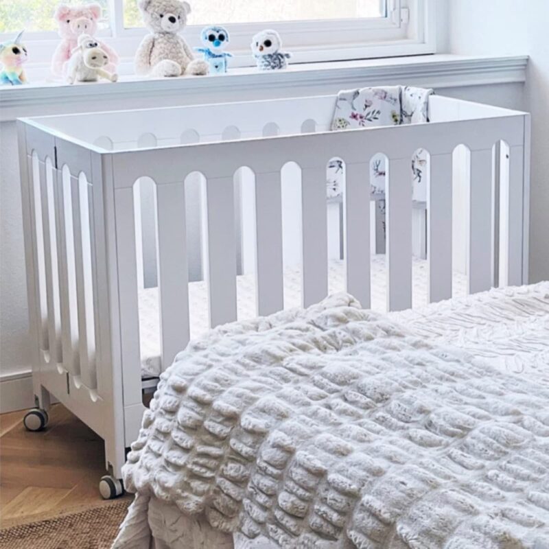 CADEN Folding Crib -- White - Image 5