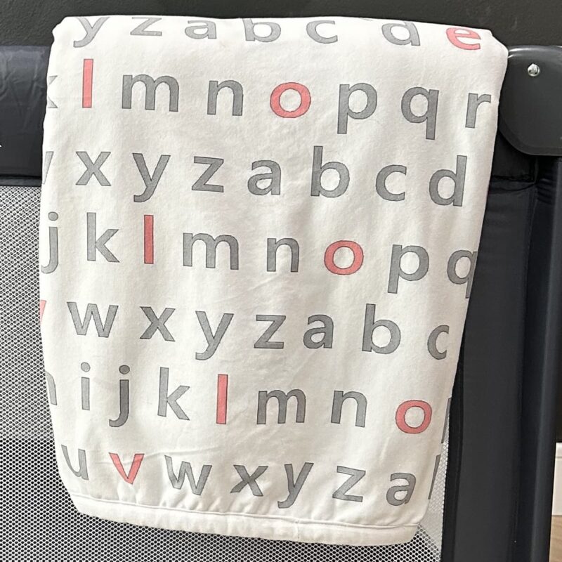 LOVE Alphabet Pattern Blanket